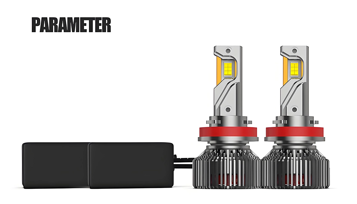Car Lights with Three Copper Tubes for Heat Conduction
