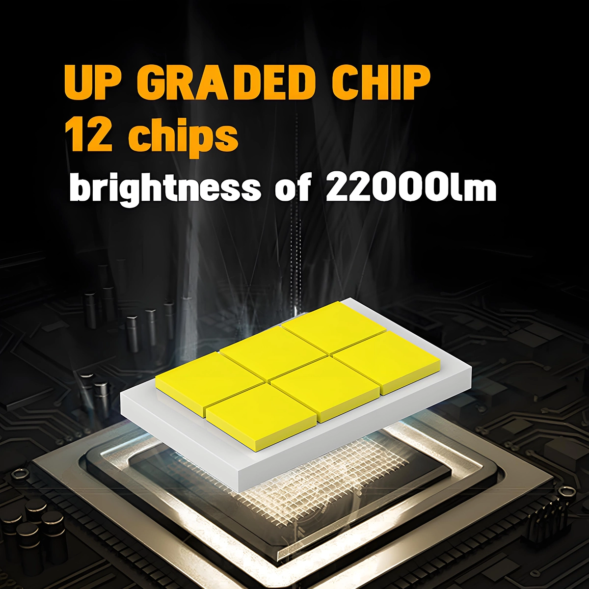 Car Lights with Three Copper Tubes for Heat Conduction